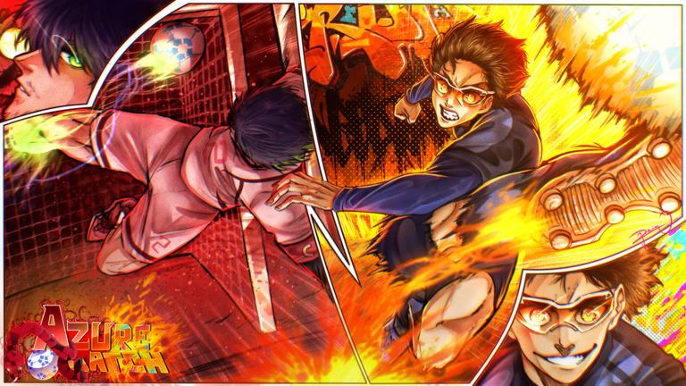Azure Latch Roblox game scene from the official anime-inspired soccer experience