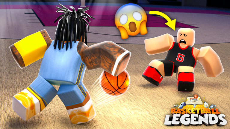 Basketball Legends Roblox official basketball game scene on a playable court