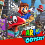 Official Super Mario Odyssey artwork featuring Mario and Cappy