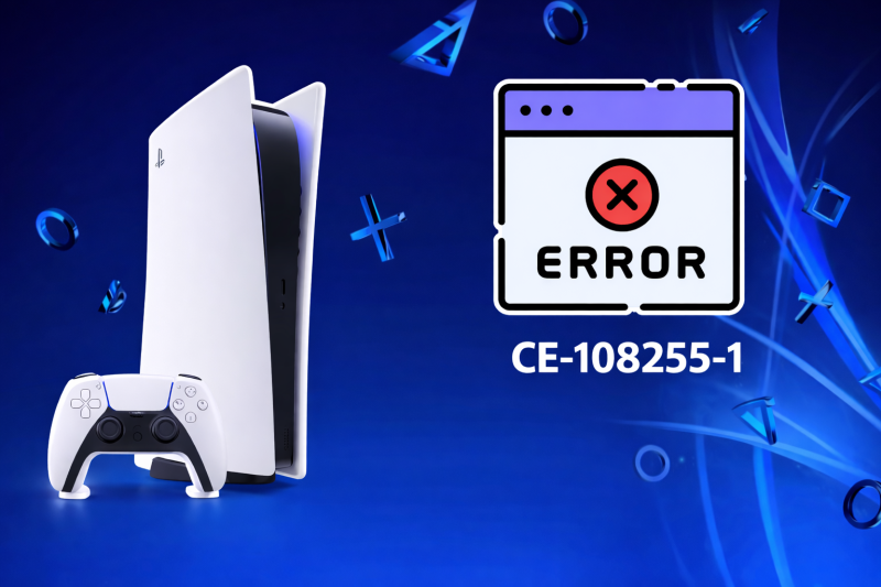 PlayStation 5 CE-108255-1 error illustration for game and application crashes