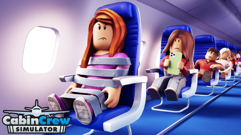 Cabin Crew Simulator Roblox gameplay scene illustrating flights, passenger service and cabin operations