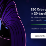 Discord Nitro Orbs rewards interface