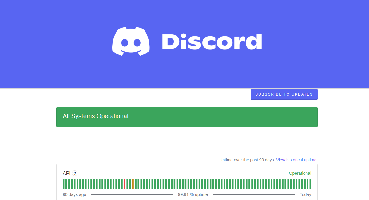 Discord official status page for outage checking guide