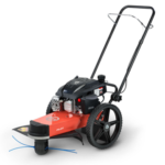 Orange and black DR Power Pilot walk-behind trimmer mower pictured in October 2026 CPSC recall