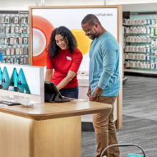 Target customer shopping in a Target store during fall 2026 price reductions