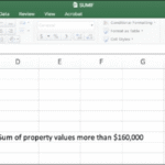 Excel SUMIF example with criteria and totals