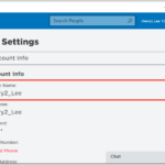 Roblox Account Info settings showing Display Name and Username fields