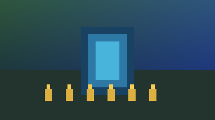 Original AVARIXO illustration of a glowing game-event area and reward objects