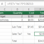 Excel IF function example with a simple logical test