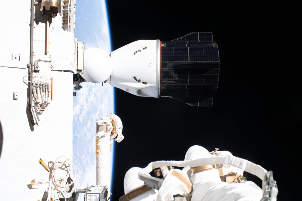 SpaceX Dragon spacecraft used by NASA Crew-12 docked to the International Space Station
