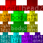 64 by 64 pixel Minecraft skin template showing the unfolded texture regions for body parts and second layers