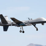 United States Air Force MQ-9 Reaper aircraft in flight during a 2008 training mission