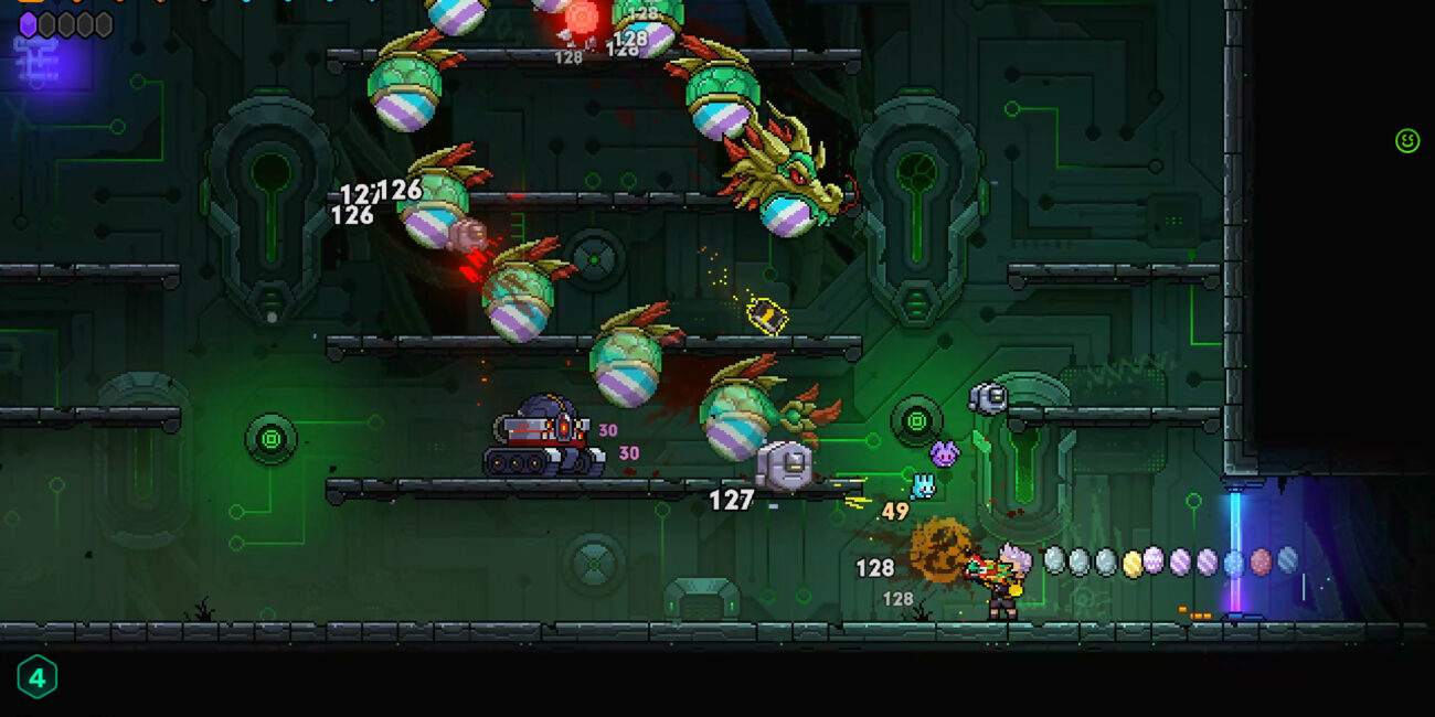 Official Veewo Games gameplay image showing the pixel-art world of Neon Abyss 2