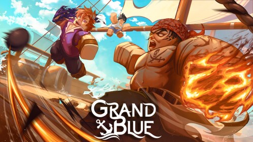 Grand Blue Roblox official game thumbnail showing the pirate RPG experience