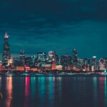 Chicago skyline at night illustrating the One Chicago October 7 premieres