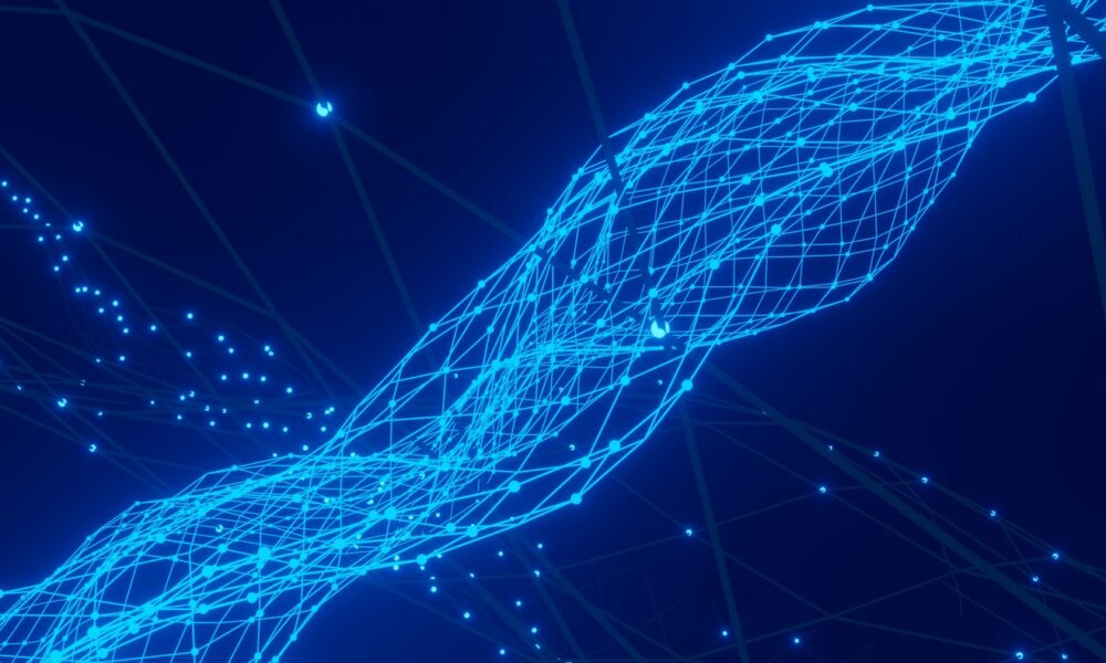 Abstract digital network illustration for the OpenAI Decisions API guide