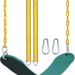 PACEARTH U-type recalled swing seat with yellow chains and attachment hardware