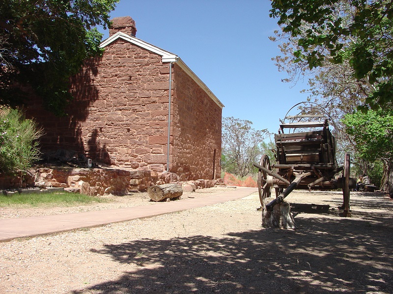 Winsor Castle historic sandstone fort at Pipe Spring National Monument in Arizona