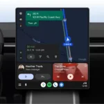 Android Auto interface on a compatible car display