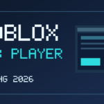 Original editorial illustration of the Roblox web player launch plan with stylized browser window and release timeframe