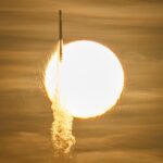 Actual SpaceX Falcon Heavy rocket carrying NASA Roman Space Telescope launching in August 2026