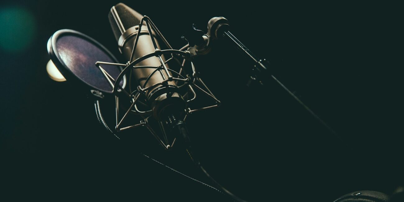 Studio microphone representing Sarvam Dubbing API audio and video localization