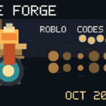 Original conceptual artwork of an anvil and molten forge for a Roblox The Forge codes guide, not a gameplay screenshot