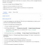 Google Password Manager interface in Chrome