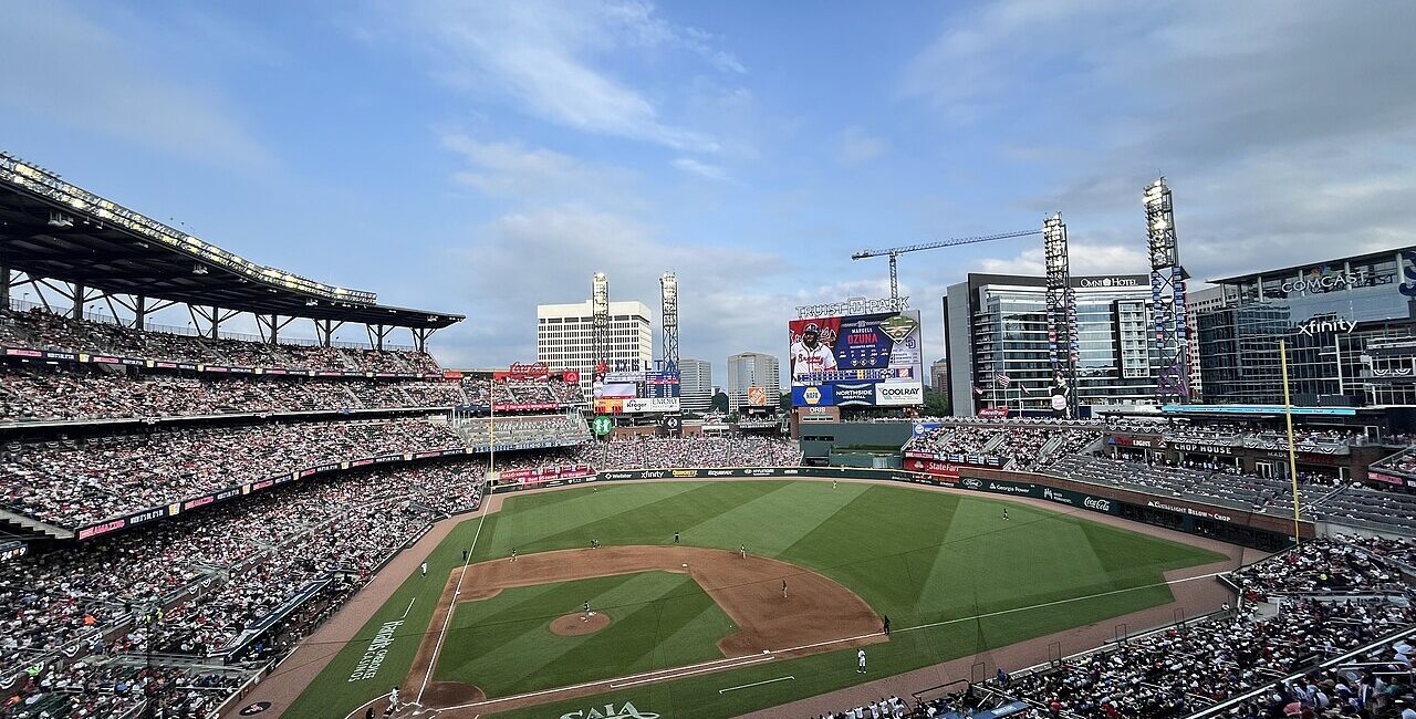 Truist Park in Atlanta for Dodgers vs Braves Game 4 coverage