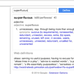 Google Dictionary Chrome Web Store screenshot showing definition features